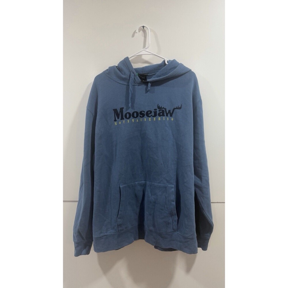 Vintage 90s Moosejaw Mountaineering Hoodie Size Large Hiking Outdoors Nature